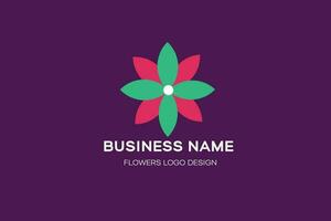 professionell blommor logotyp design vektor