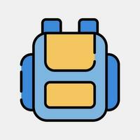 Symbol Tasche. Schule und Bildung Elemente. Symbole im gefüllt Linie Stil. gut zum Drucke, Poster, Logo, Werbung, Infografiken, usw. vektor