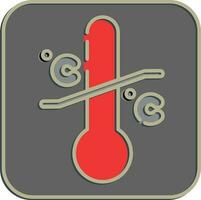 ikon temperatur begränsning. förpackning symbol element. ikoner i instansad stil. Bra för grafik, affischer, logotyp, produkt förpackning, tecken, expedition, etc. vektor