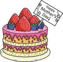 glücklich Mütter Tag Kuchen Karikatur farbig Clip Art vektor