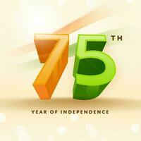 75 Jahre von indisch Unabhängigkeit Tag Feier Hintergrund. vektor