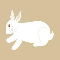 illustration av söt kanin karaktär på brun bakgrund. vektor