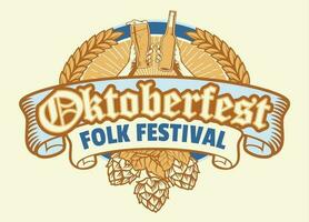 folk festival av oktoberfest design vektor