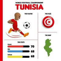 Welt Fußball Mannschaft Tunesien vektor