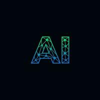 abstrakt Brief ai Logo Design mit Linie Punkt Verbindung zum Technologie und Digital Geschäft Unternehmen. vektor