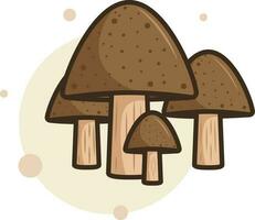 platt vektor illustration av naturlig svamp svampar vegetarian enoki shiitake färsk och organisk