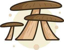 eben Vektor Illustration von natürlich Pilz Pilze Vegetarier Enoki Shiitake frisch und organisch