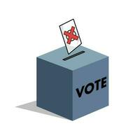 sätta röstning papper i de valsedel låda, röstning vektor
