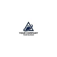Dreieck Blau Mitarbeiter Logo Design vektor