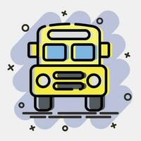 Symbol Schule Bus. Schule und Bildung Elemente. Symbole im Comic Stil. gut zum Drucke, Poster, Logo, Werbung, Infografiken, usw. vektor