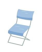 falten Stuhl Symbol Gekritzel. Vektor Illustration von ein tragbar Tourist Stuhl.