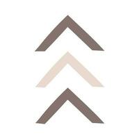 modisch abstrakt doppelt nordisch Dreieck im minimalistisch Hand gezeichnet Stil vektor