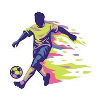 bunt Illustration Vektor von Fußball Fußball Spieler