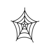 Spinnennetz Symbol Vektor. Spinnennetz Illustration unterzeichnen. Halloween Symbol. Spinne Logo. vektor