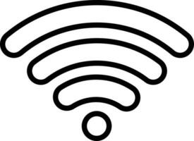 W-lan Linie Symbol Vektor zum Apps und Netz Design. kabellos Netzwerk Bedienung Vektor Symbol . Signal Symbol