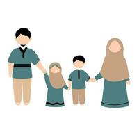 muslimische Familienillustration vektor