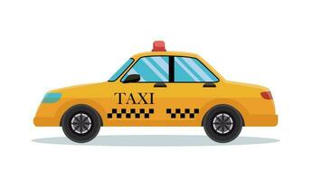 gul taxi bil. service transport vektor illustration