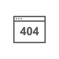404 Fehlerseite isoliert Vektor flaches Symbol