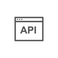 API-Vektor isoliert flache Ikone vektor