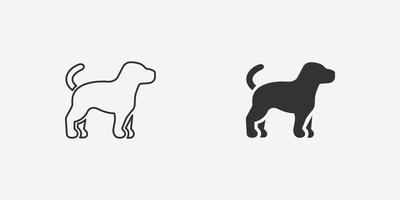 Hund Vektor isoliert Symbol Zeichen