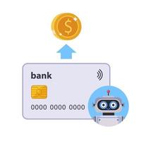 automatisk debitering av medel från ett bankkortkoncept vektor
