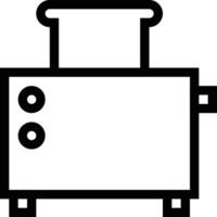 Toaster-Vektorillustration auf einem Hintergrund. Premium-Qualitätssymbole. Vektorsymbole für Konzept und Grafikdesign. vektor