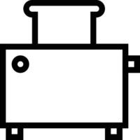 Toaster-Vektorillustration auf einem Hintergrund. Premium-Qualitätssymbole. Vektorsymbole für Konzept und Grafikdesign. vektor