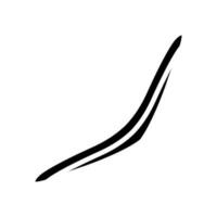Boomerang Waffe Militär- Glyphe Symbol Vektor Illustration