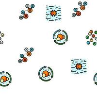 Biotechnologie Chemie Wissenschaft Vektor nahtlos Muster