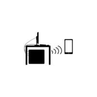 Computer kabellos verbinden Handy, Mobiltelefon Telefon Vektor Symbol Illustration