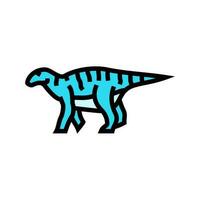 iguanodon dinosaurie djur- Färg ikon vektor illustration