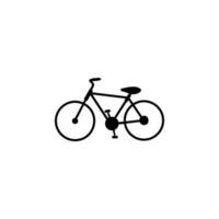 Silhouette Fahrrad Vektor Symbol Illustration