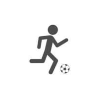 Fußball Spieler mit ein Ball Vektor Symbol Illustration