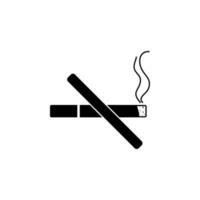 Zigarette, Verbot Vektor Symbol Illustration