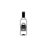 Flasche von Alkohol Vektor Symbol Illustration