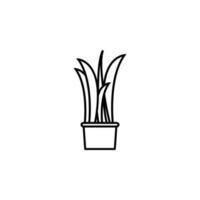växt i de pott vektor ikon illustration