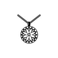 Halskette Blume Vektor Symbol Illustration
