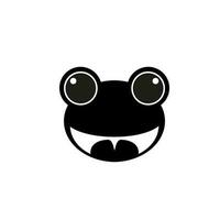 Frosch lächelnd Gesicht Vektor Symbol Illustration