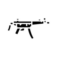 Gewehr Waffe Krieg Glyphe Symbol Vektor Illustration