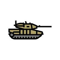 Panzer Waffe Krieg Farbe Symbol Vektor Illustration