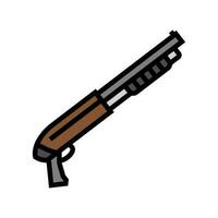 Schrotflinte Waffe Krieg Farbe Symbol Vektor Illustration