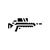 Flammenwerfer Waffe Krieg Glyphe Symbol Vektor Illustration