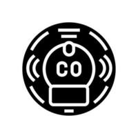 smart kol monoxid detektor Hem glyf ikon vektor illustration