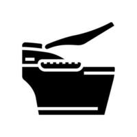 Clever Toilette Zuhause Glyphe Symbol Vektor Illustration