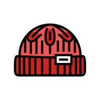 Mütze Hut Hipster retro Farbe Symbol Vektor Illustration