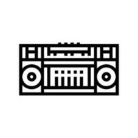 retro Radio Hipster retro Linie Symbol Vektor Illustration