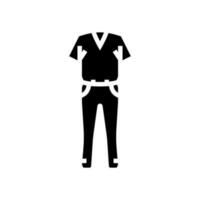 Häftling Uniform Verbrechen Glyphe Symbol Vektor Illustration