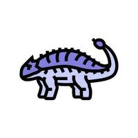 Ankylosaurus Dinosaurier Tier Farbe Symbol Vektor Illustration