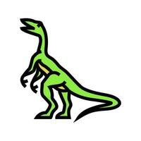 compsognathus Dinosaurier Tier Farbe Symbol Vektor Illustration