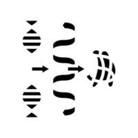 Biosynthese Biochemie Glyphe Symbol Vektor Illustration